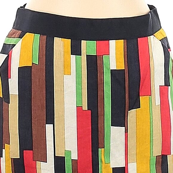 Milly of New York Silk/Linen Blend Colour Block Pencil Skirt- Sz. 4 - Picture 2 of 5